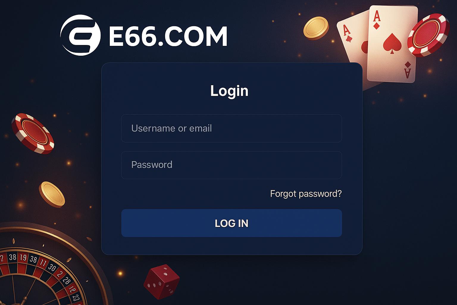 Login no Cassino E66.COM